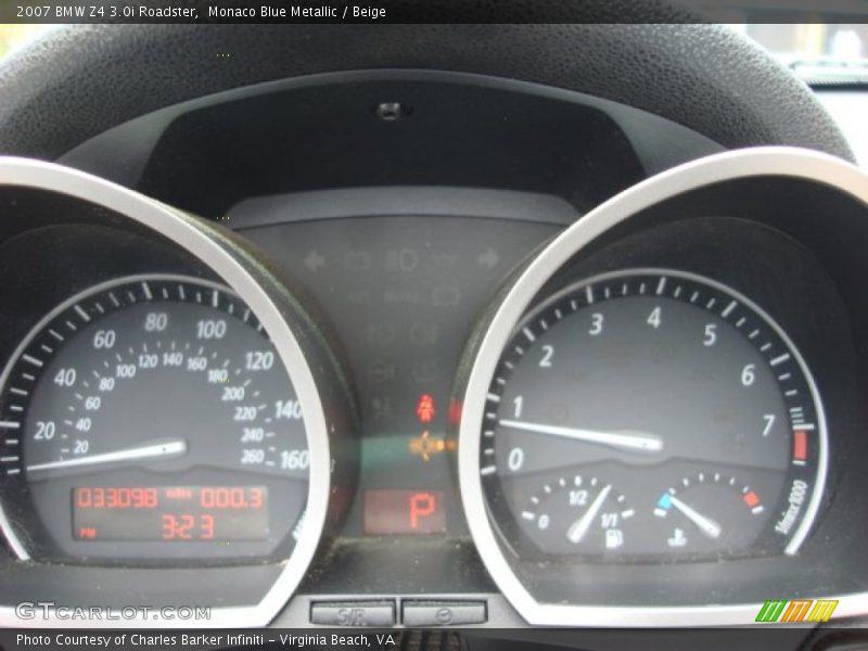 Monaco Blue Metallic / Beige 2007 BMW Z4 3.0i Roadster
