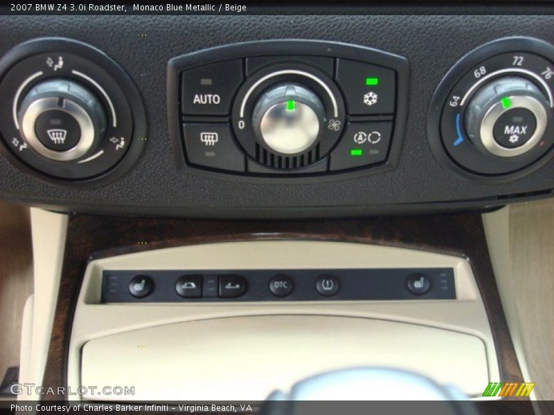 Monaco Blue Metallic / Beige 2007 BMW Z4 3.0i Roadster