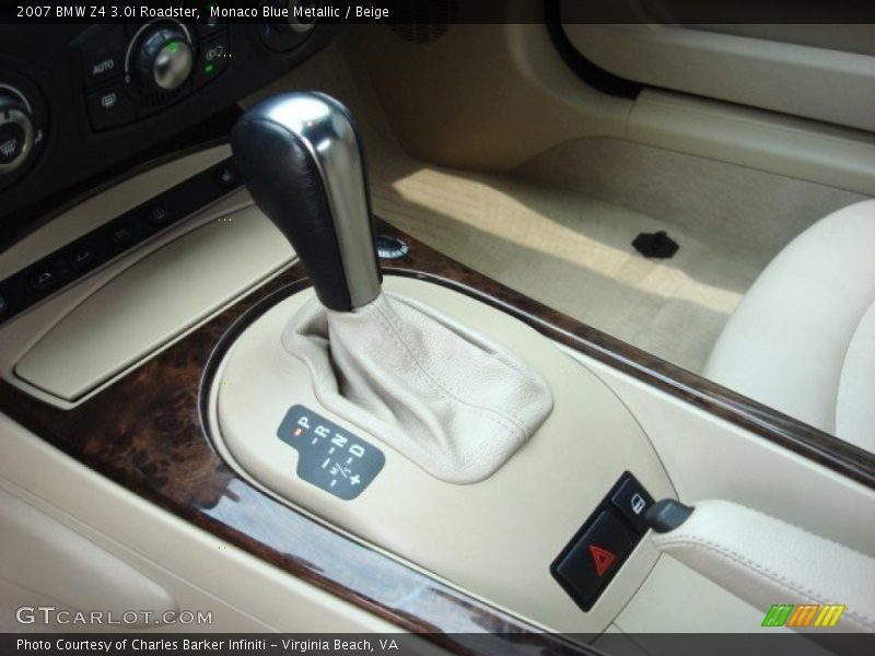 Monaco Blue Metallic / Beige 2007 BMW Z4 3.0i Roadster