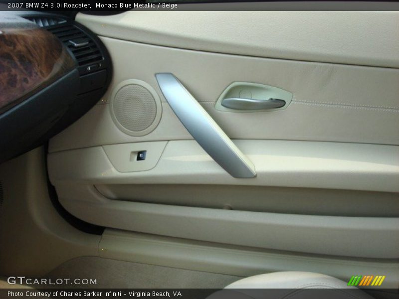 Monaco Blue Metallic / Beige 2007 BMW Z4 3.0i Roadster