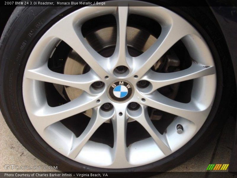 Monaco Blue Metallic / Beige 2007 BMW Z4 3.0i Roadster