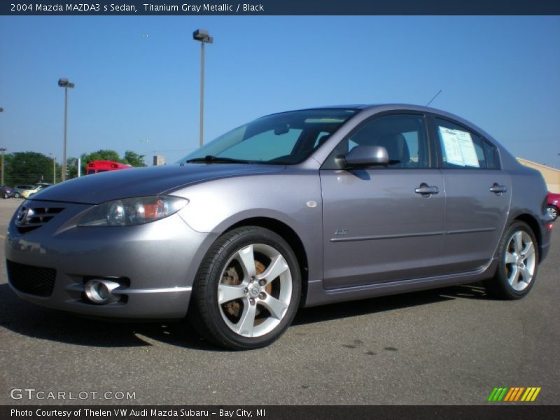 Titanium Gray Metallic / Black 2004 Mazda MAZDA3 s Sedan