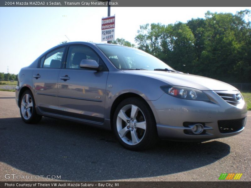 Titanium Gray Metallic / Black 2004 Mazda MAZDA3 s Sedan