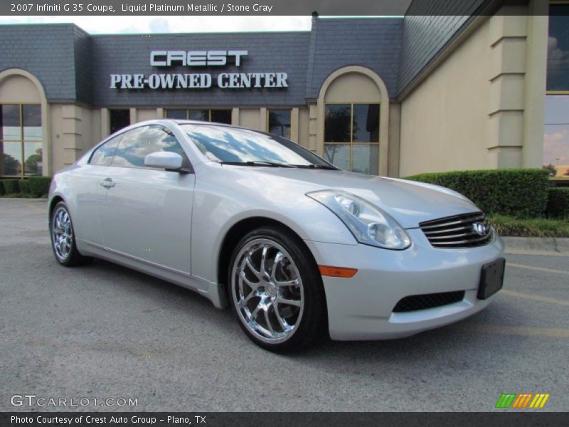 Liquid Platinum Metallic / Stone Gray 2007 Infiniti G 35 Coupe