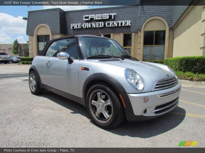Pure Silver Metallic / Panther Black 2005 Mini Cooper Convertible