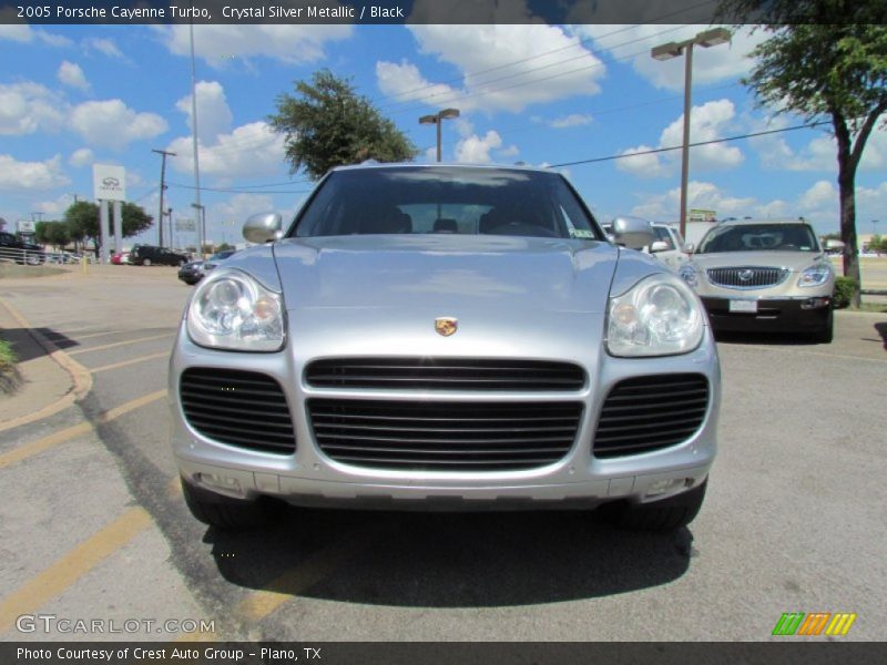Crystal Silver Metallic / Black 2005 Porsche Cayenne Turbo