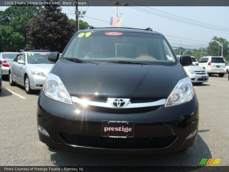 Black / Taupe 2009 Toyota Sienna Limited AWD