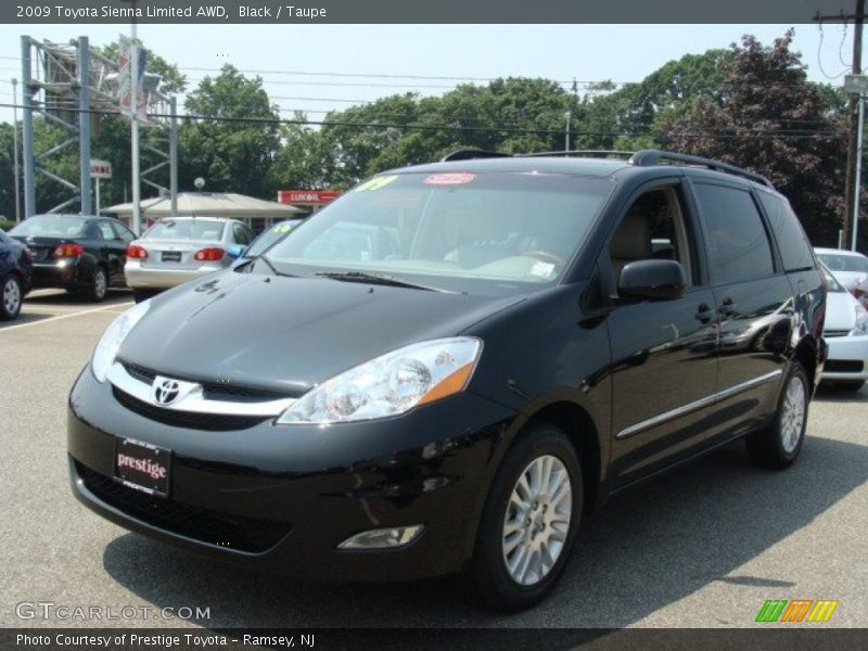 Black / Taupe 2009 Toyota Sienna Limited AWD