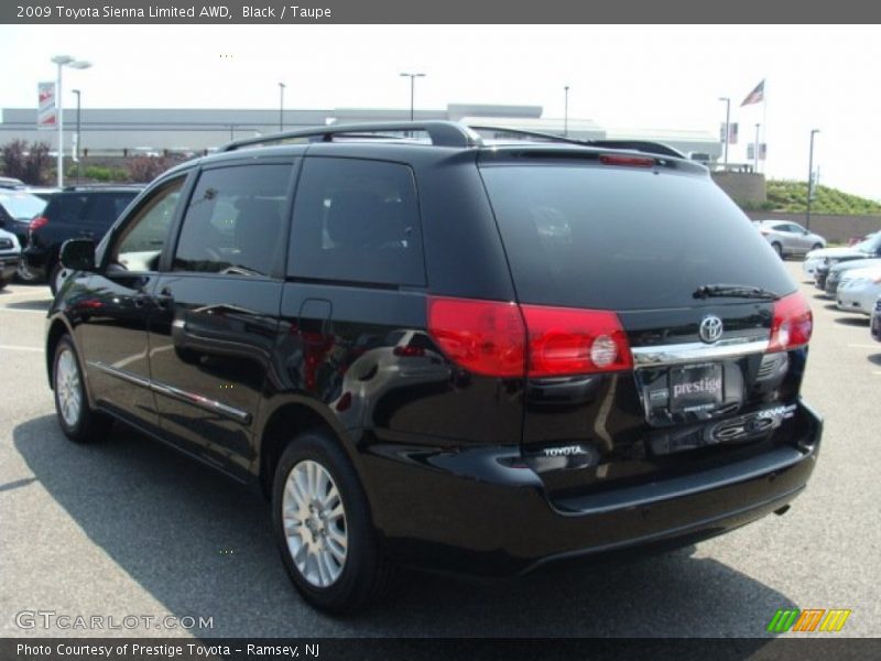 Black / Taupe 2009 Toyota Sienna Limited AWD