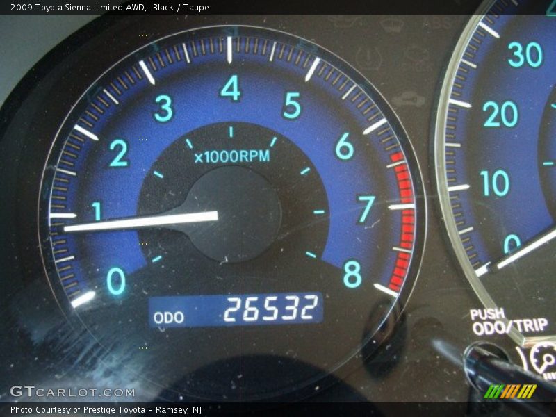 Black / Taupe 2009 Toyota Sienna Limited AWD