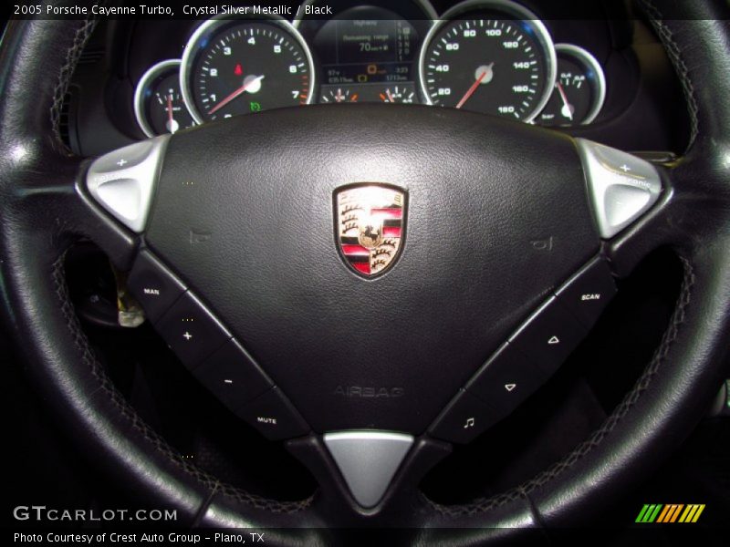 Crystal Silver Metallic / Black 2005 Porsche Cayenne Turbo