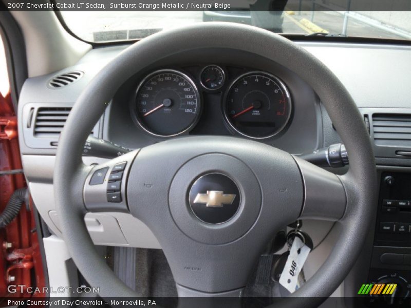 Sunburst Orange Metallic / Neutral Beige 2007 Chevrolet Cobalt LT Sedan