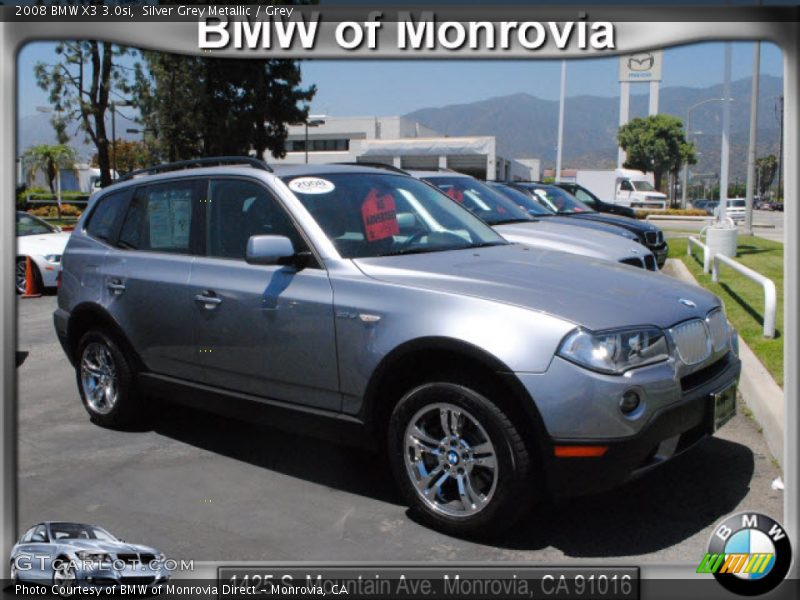 Silver Grey Metallic / Grey 2008 BMW X3 3.0si