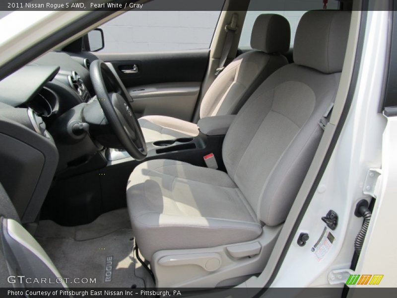 Pearl White / Gray 2011 Nissan Rogue S AWD
