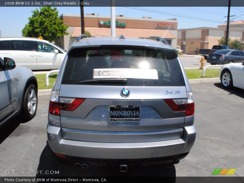 Silver Grey Metallic / Grey 2008 BMW X3 3.0si