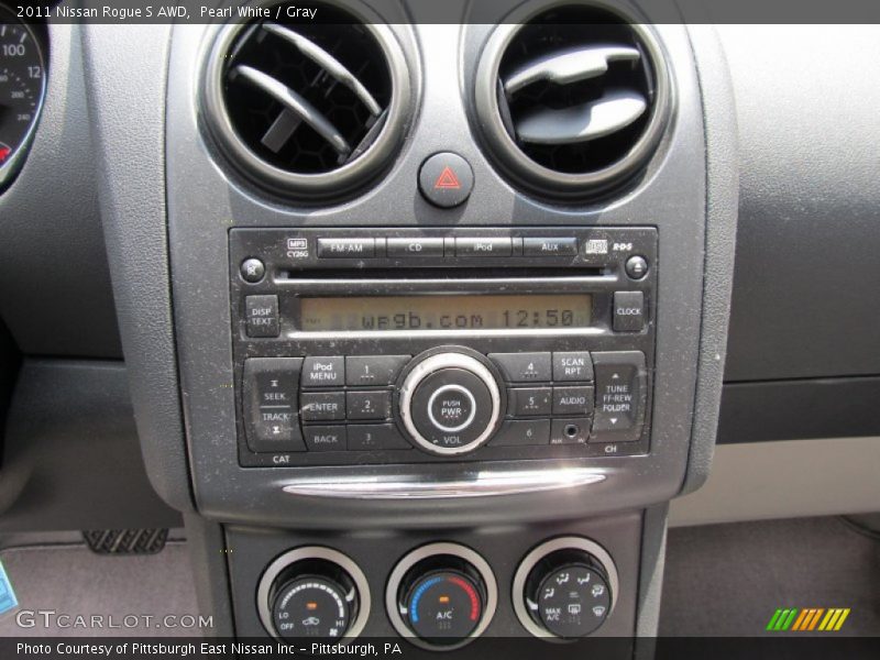 Pearl White / Gray 2011 Nissan Rogue S AWD