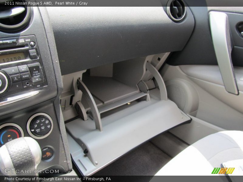Pearl White / Gray 2011 Nissan Rogue S AWD