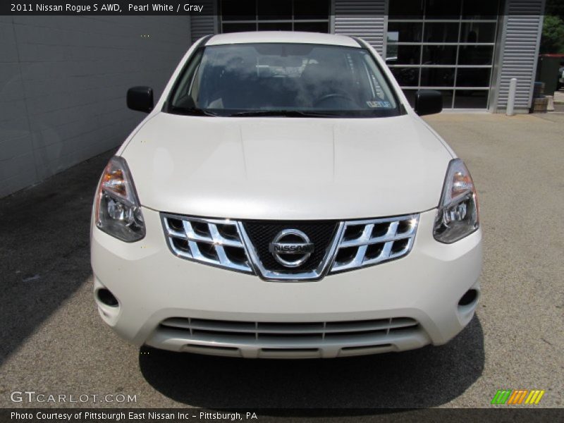 Pearl White / Gray 2011 Nissan Rogue S AWD