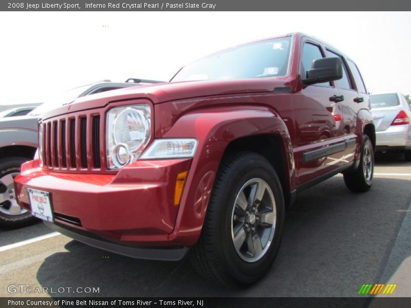 Inferno Red Crystal Pearl / Pastel Slate Gray 2008 Jeep Liberty Sport