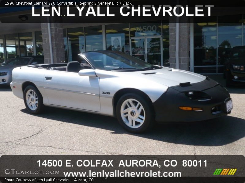 Sebring Silver Metallic / Black 1996 Chevrolet Camaro Z28 Convertible