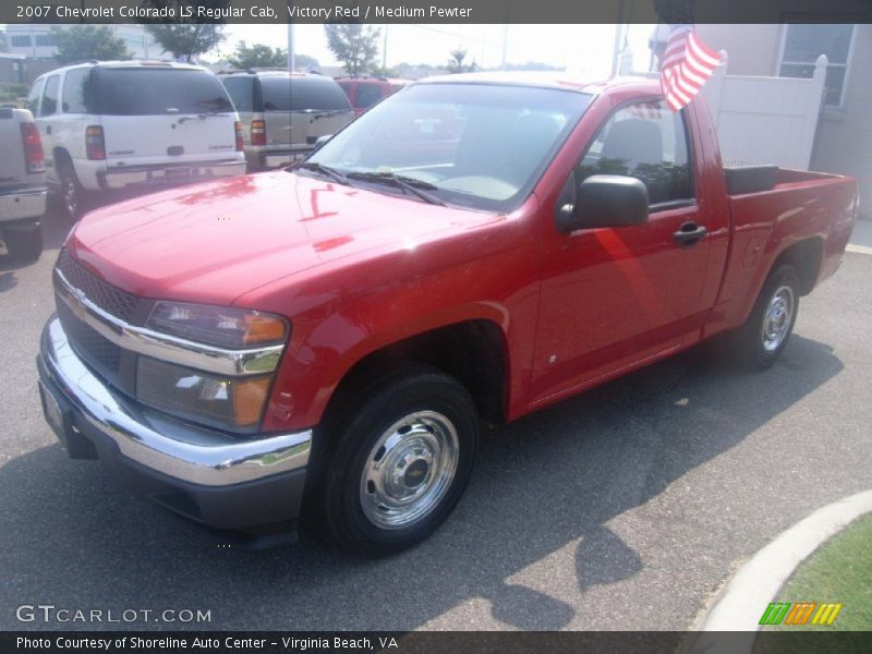 Victory Red / Medium Pewter 2007 Chevrolet Colorado LS Regular Cab