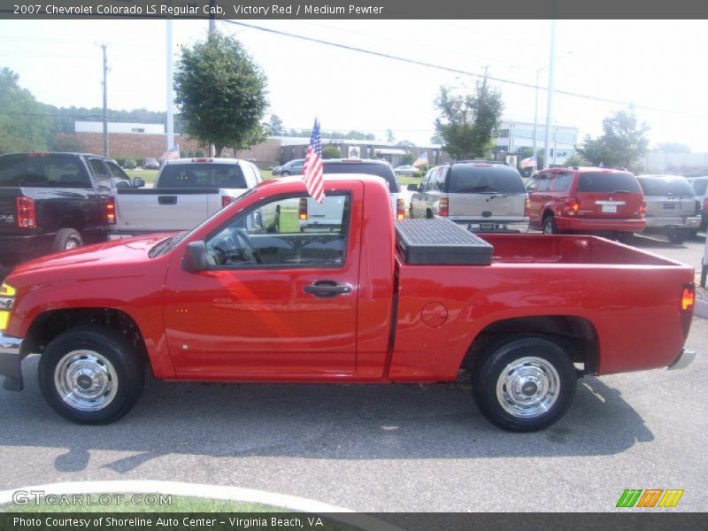 Victory Red / Medium Pewter 2007 Chevrolet Colorado LS Regular Cab