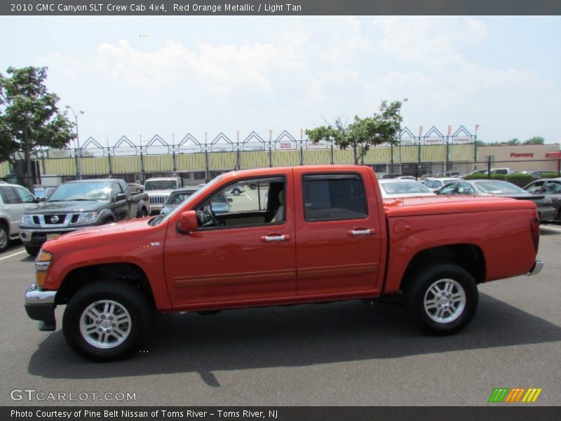 Red Orange Metallic / Light Tan 2010 GMC Canyon SLT Crew Cab 4x4