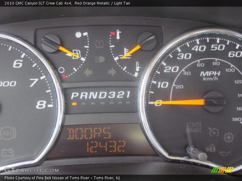 Red Orange Metallic / Light Tan 2010 GMC Canyon SLT Crew Cab 4x4