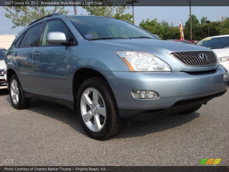 Breakwater Blue Metallic / Light Gray 2007 Lexus RX 350