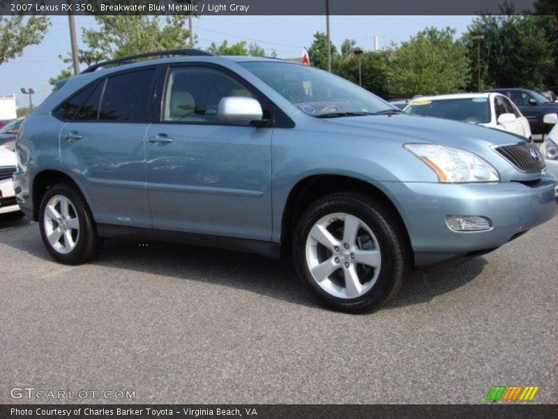Breakwater Blue Metallic / Light Gray 2007 Lexus RX 350