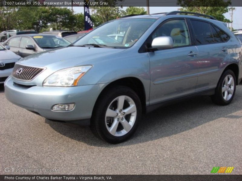 Breakwater Blue Metallic / Light Gray 2007 Lexus RX 350