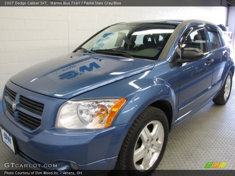 Marine Blue Pearl / Pastel Slate Gray/Blue 2007 Dodge Caliber SXT