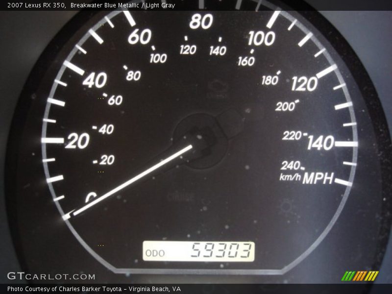 Breakwater Blue Metallic / Light Gray 2007 Lexus RX 350