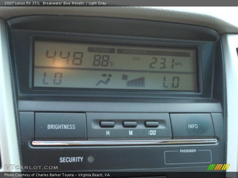 Breakwater Blue Metallic / Light Gray 2007 Lexus RX 350