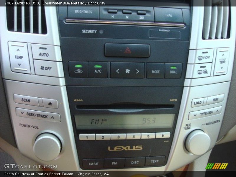 Breakwater Blue Metallic / Light Gray 2007 Lexus RX 350