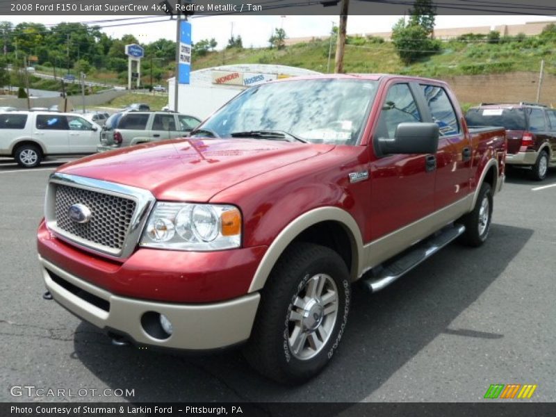 Redfire Metallic / Tan 2008 Ford F150 Lariat SuperCrew 4x4