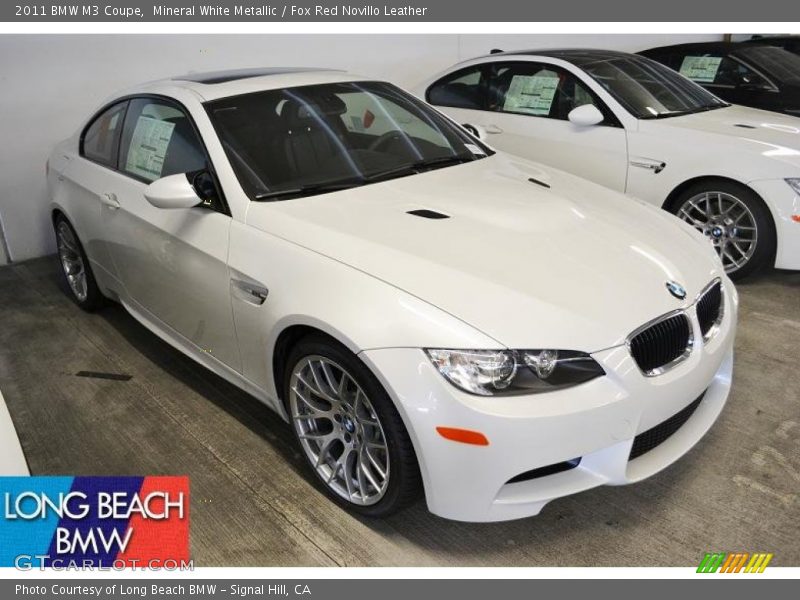 Mineral White Metallic / Fox Red Novillo Leather 2011 BMW M3 Coupe