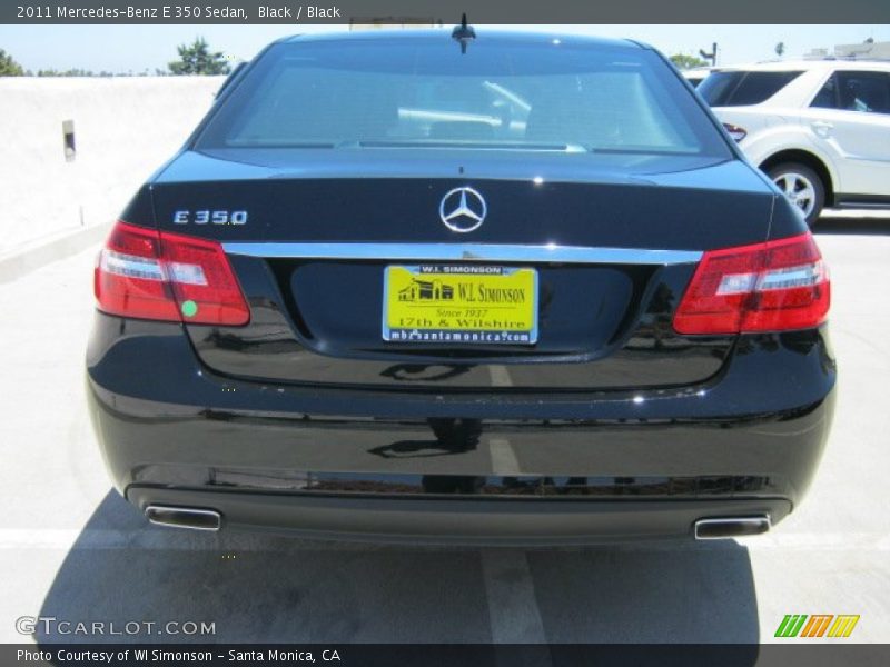 Black / Black 2011 Mercedes-Benz E 350 Sedan