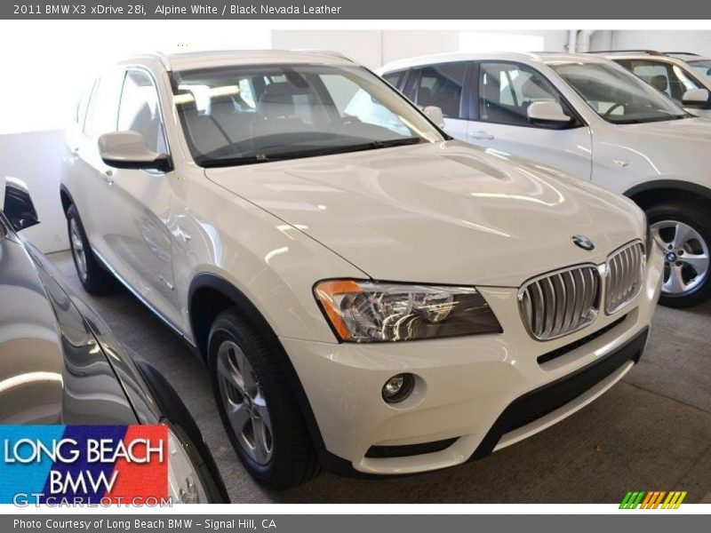 Alpine White / Black Nevada Leather 2011 BMW X3 xDrive 28i