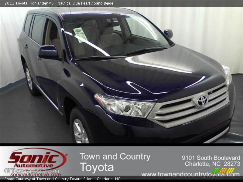 Nautical Blue Pearl / Sand Beige 2011 Toyota Highlander V6