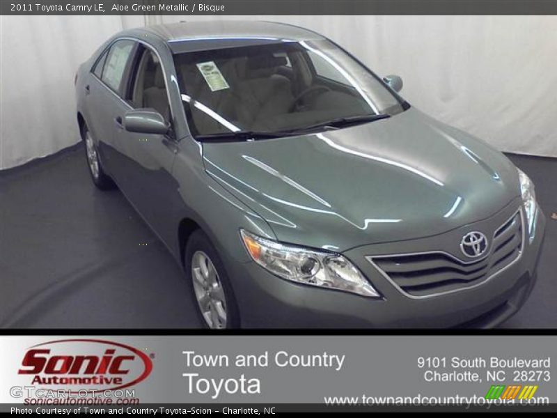 Aloe Green Metallic / Bisque 2011 Toyota Camry LE