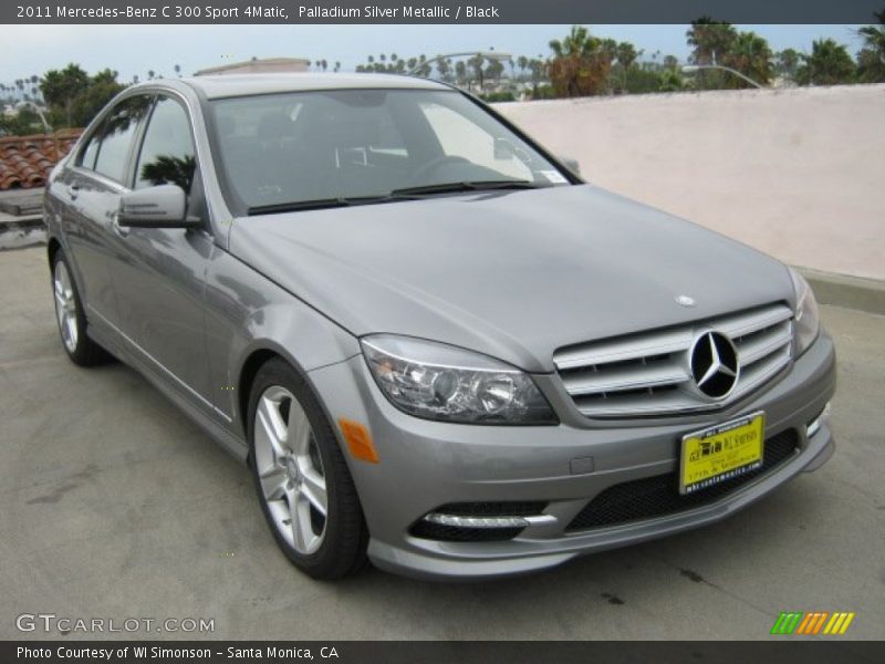Palladium Silver Metallic / Black 2011 Mercedes-Benz C 300 Sport 4Matic