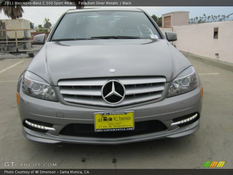 Palladium Silver Metallic / Black 2011 Mercedes-Benz C 300 Sport 4Matic