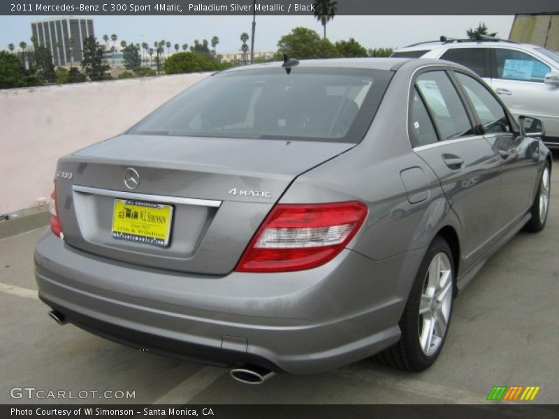 Palladium Silver Metallic / Black 2011 Mercedes-Benz C 300 Sport 4Matic