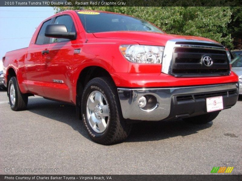 Radiant Red / Graphite Gray 2010 Toyota Tundra TRD Double Cab