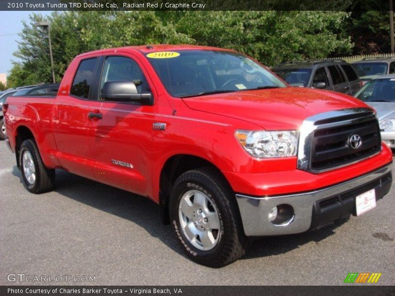 Radiant Red / Graphite Gray 2010 Toyota Tundra TRD Double Cab