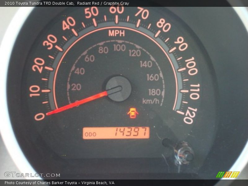 Radiant Red / Graphite Gray 2010 Toyota Tundra TRD Double Cab