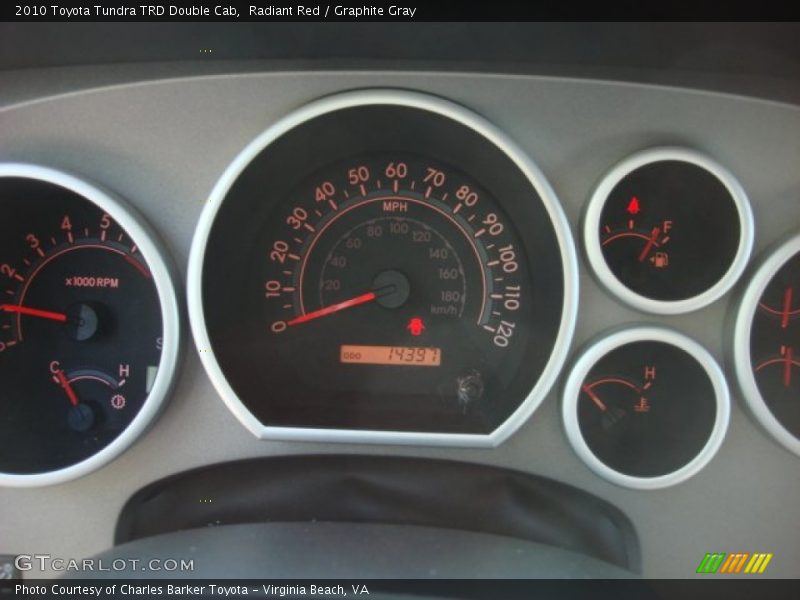 Radiant Red / Graphite Gray 2010 Toyota Tundra TRD Double Cab
