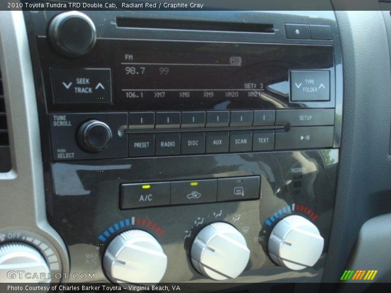 Radiant Red / Graphite Gray 2010 Toyota Tundra TRD Double Cab