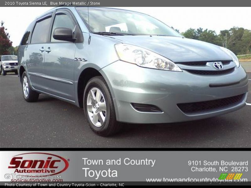 Blue Mirage Metallic / Stone 2010 Toyota Sienna LE
